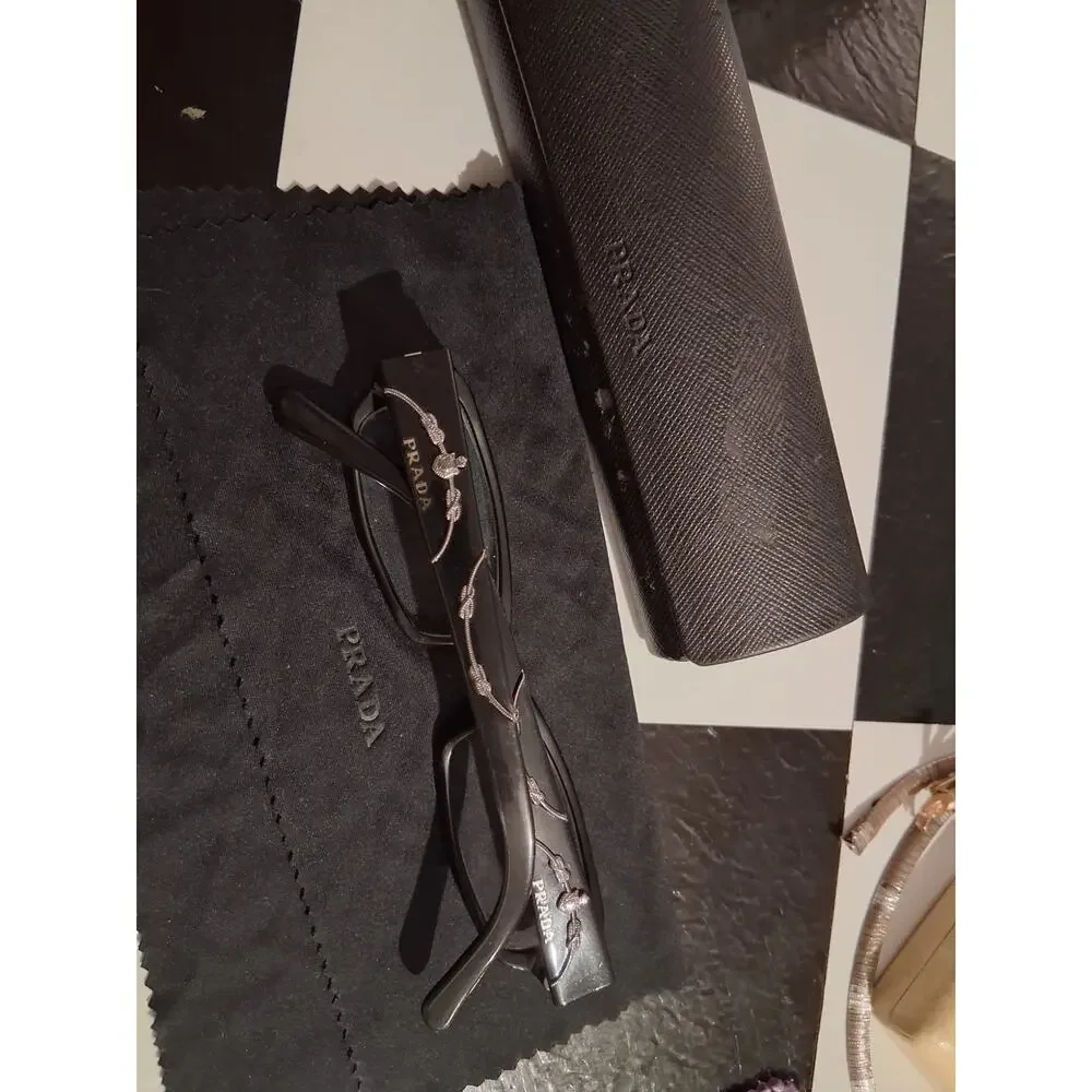 Vtg Prada glasses black  frame silver embellishments  ap7174194